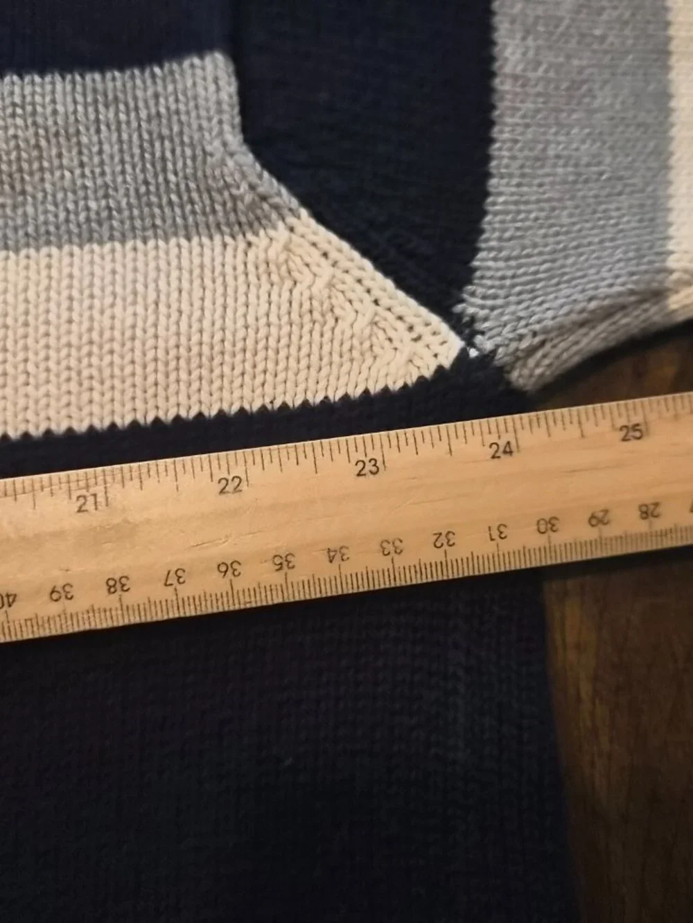 J Crew Striped Knit Sweater Mens Size L Cotton Crewneck Pullover Blue G788